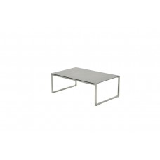 Belerive tafel 110x70xH40 st. steel/ ceramic glass 8mm